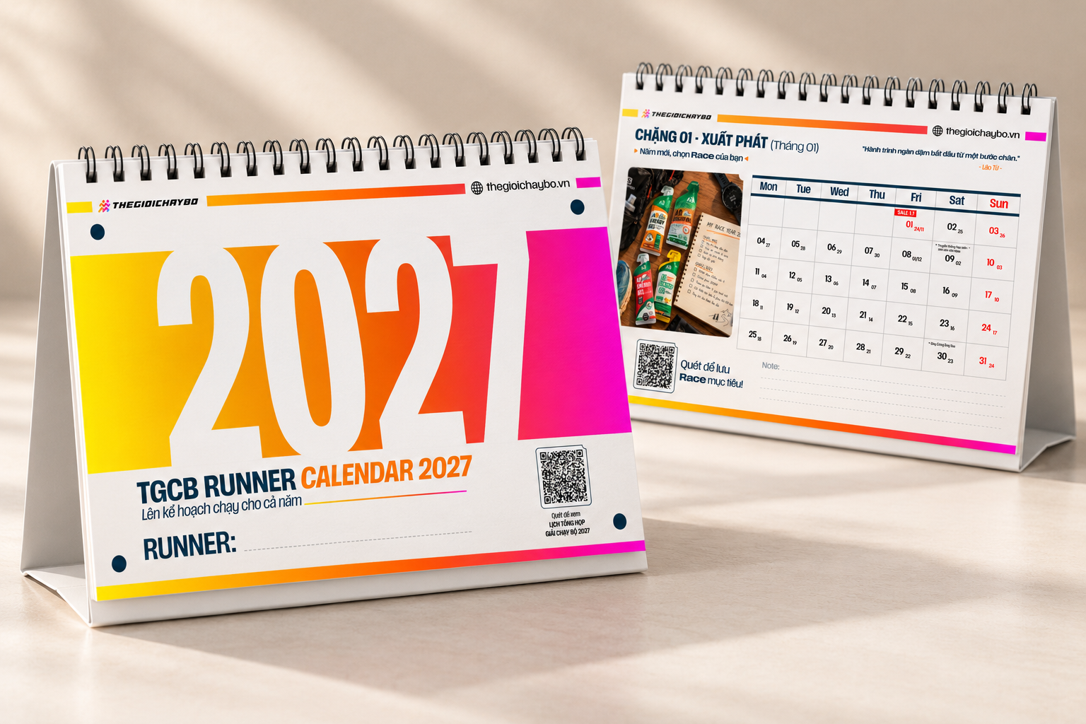 Lịch Để Bàn TGCB Runner 2027, quà tặng dành cho khách mua Season Pass 6